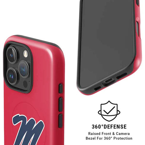 University of Mississippi Ole Miss Logo Red iPhone 16 Pro Max Magsafe Impact Case